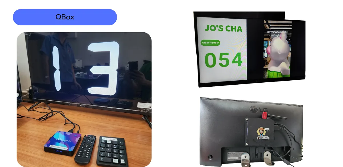 เครื่องเรียกคิว Smart Display เสียงเรียกภาษาไทย — มุมมองที่ 3